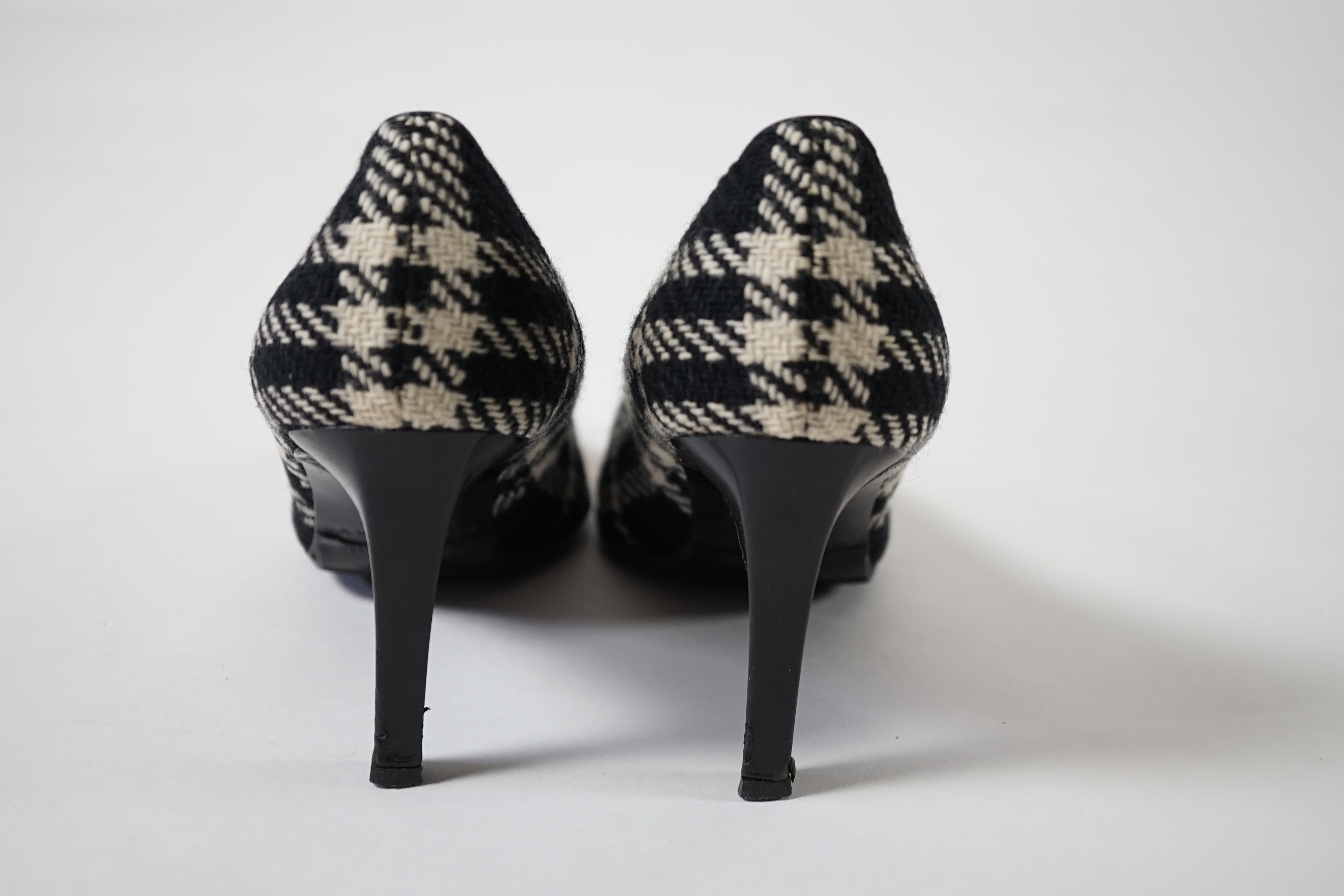 A pair of Burberry Nova black pump heels, IT 40